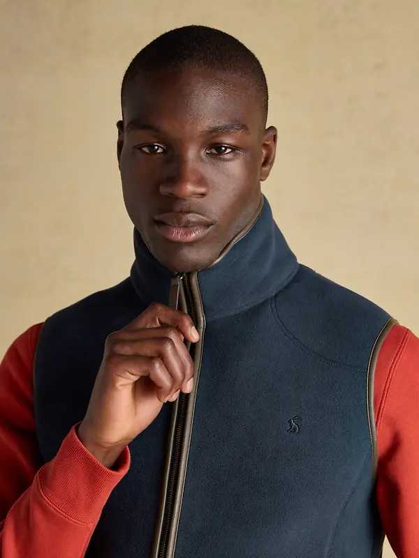 Joules Men's Heritage Fleece Gilet - Navy Image 6