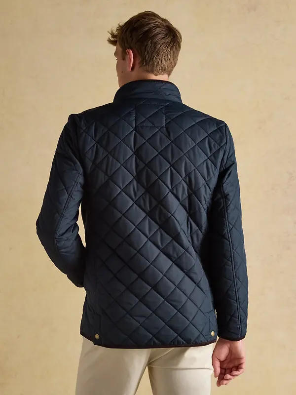 Joules Men's Maynard Diamond Quilted Jacket - Navy Image 3