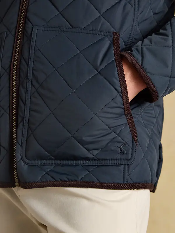 Joules Men's Maynard Diamond Quilted Jacket - Navy Image 5