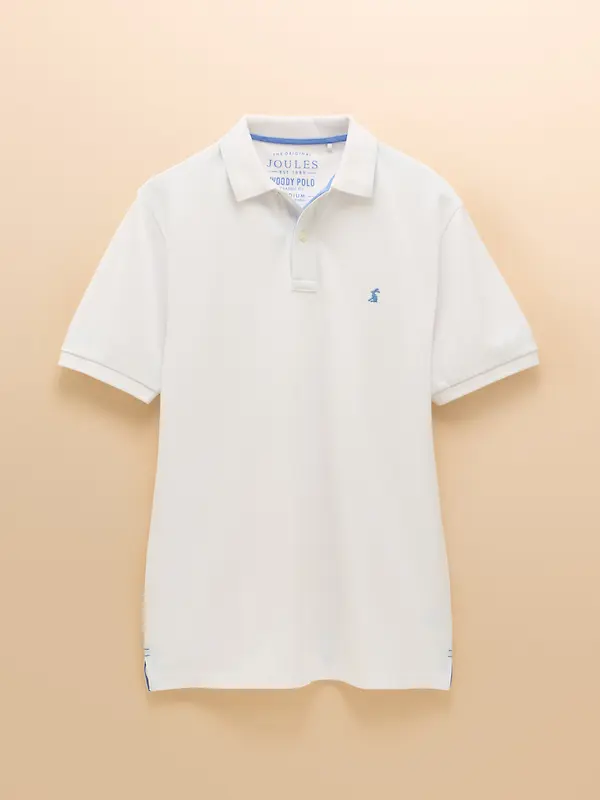 Joules Men's Woody Cotton Pique Polo Shirt - White Image 2