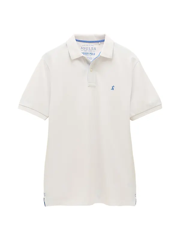 Joules Men's Woody Cotton Pique Polo Shirt - White Image 1