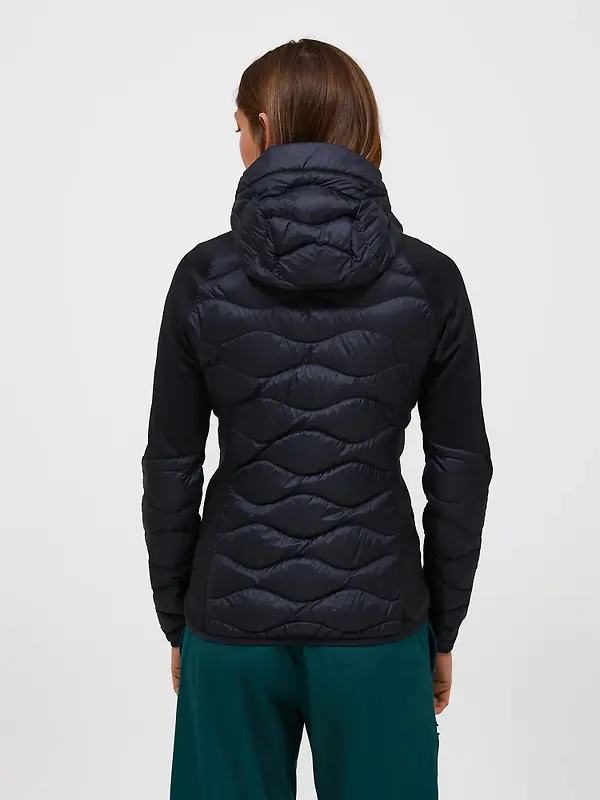 Peak Performance Women's Helium Hybrid Down Hooded Jacket - Black Image 5