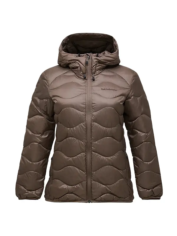Peak Performance Women's Helium Down Hooded Jacket - Terrain Tan Image 1