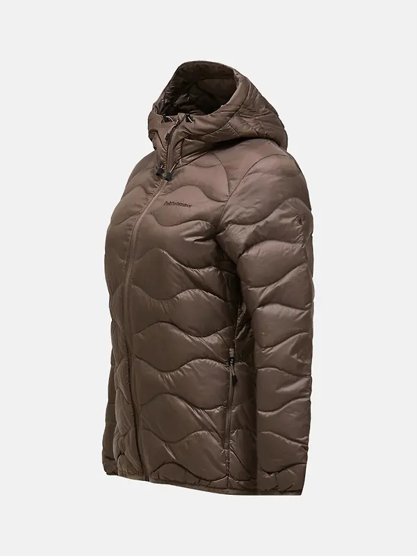 Peak Performance Women's Helium Down Hooded Jacket - Terrain Tan Image 2