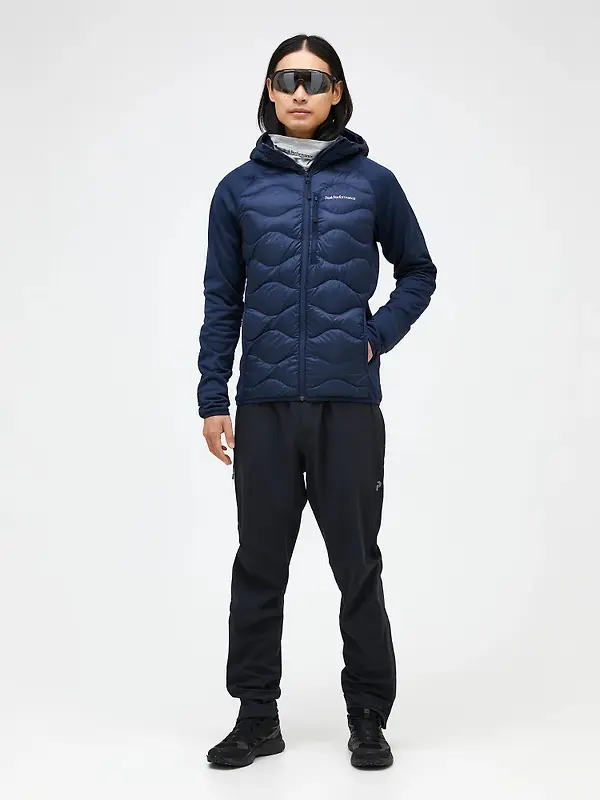 Peak Performance Men's Helium Down Hybrid Hooded Jacket - Blue Shadow Image 3