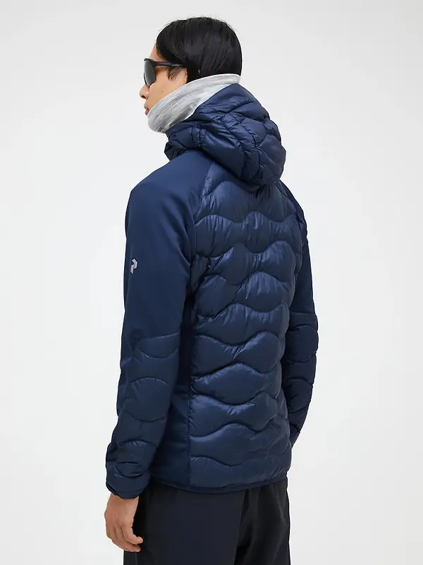 Peak Performance Men's Helium Down Hybrid Hooded Jacket - Blue Shadow Image 5
