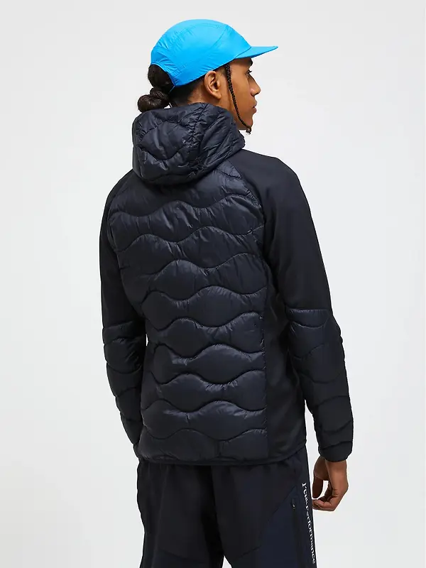 Peak Performance Men's Helium Down Hybrid Hooded Jacket - Black Image 4