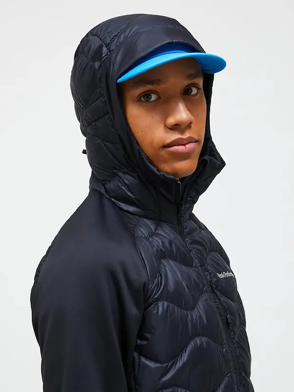 Peak Performance Men's Helium Down Hybrid Hooded Jacket - Black Image 3
