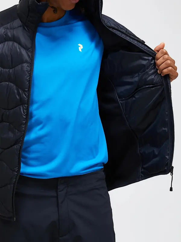 Peak Performance Men's Helium Down Hybrid Hooded Jacket - Black Image 5
