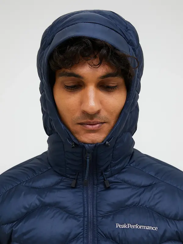 Peak Performance Men's Helium Down Hooded Jacket - Blue Shadow Image 4