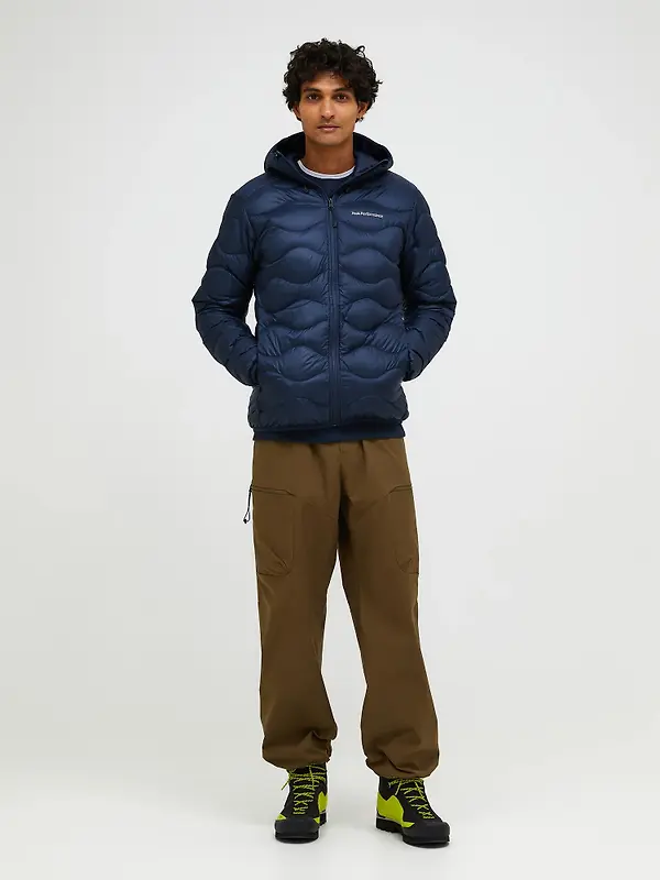 Peak Performance Men's Helium Down Hooded Jacket - Blue Shadow Image 3