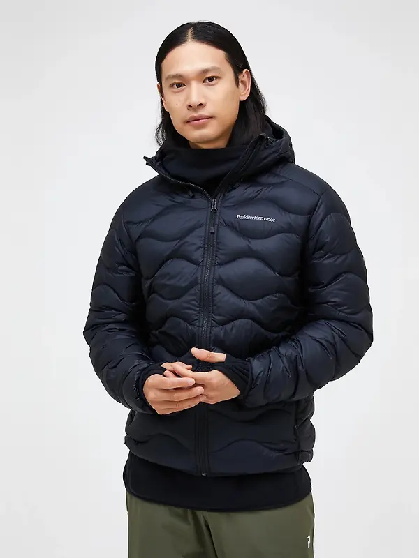 Peak Performance Men's Helium Down Hooded Jacket - Black Image 2