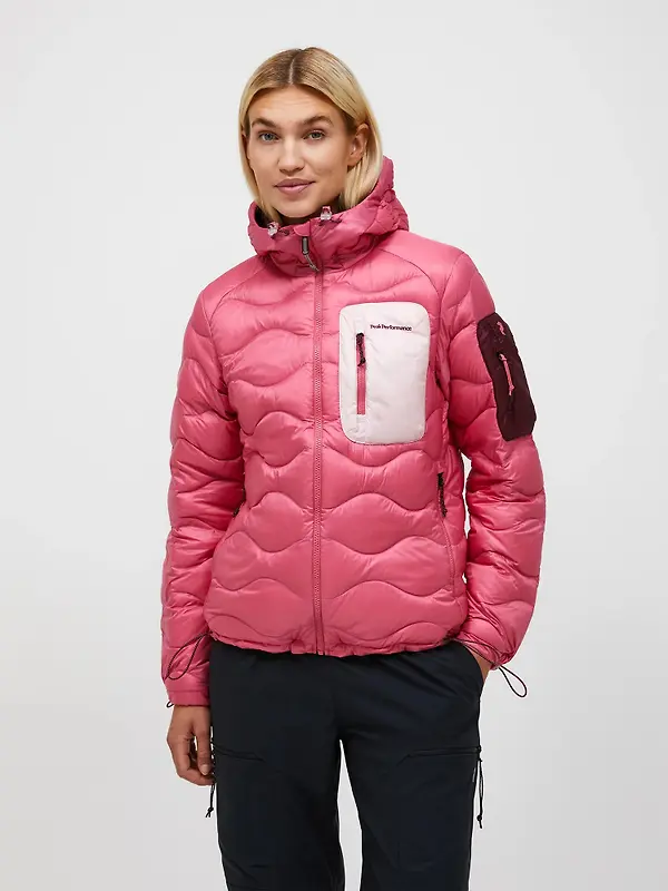 Peak Performance Women's Helium Utility Down Hooded Jacket - Mountain Blush/Frosted Blossom Image 2