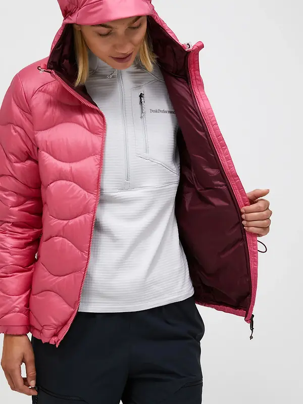 Peak Performance Women's Helium Utility Down Hooded Jacket - Mountain Blush/Frosted Blossom Image 6