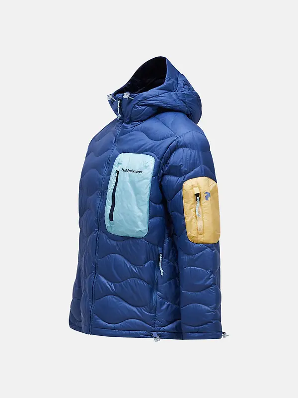 Peak Performance Men's Helium Utility Down Hooded Jacket - Summit Sky/Snowmelt Image 7