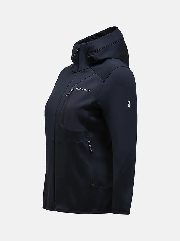 Peak Performance Women's Utility Light Zip Hoodie - Black/Black Image 5