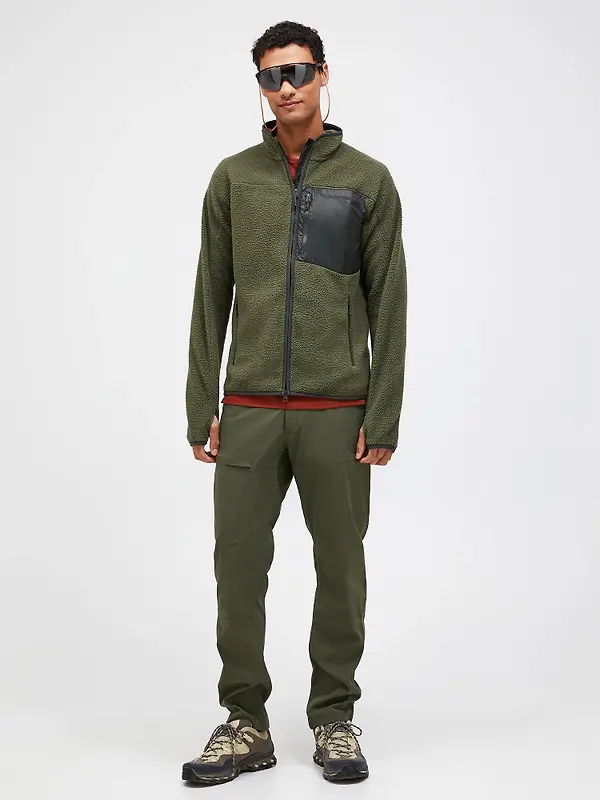 Peak Performance Men's Pile Zip Jacket - Pine Needle Image 3