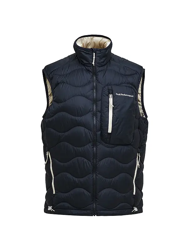 Peak Performance Men's Helium Utility Down Vest - Black/Sand Fog Image 1