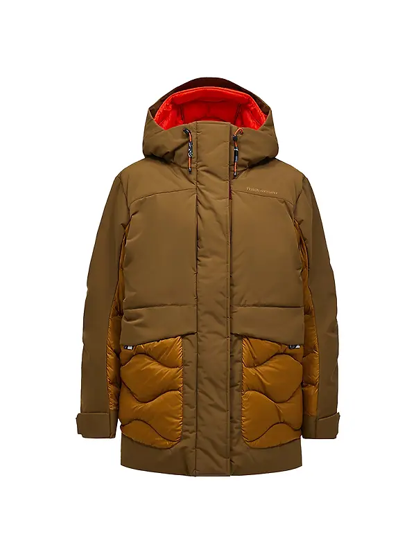 Peak Performance Women's Infusion Helium Down Parka - Meadow Moss/Earthy Summit Image 1