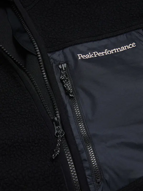 Peak Performance Men's NatureRush Pile Zip Jacket - Black/Black Image 7