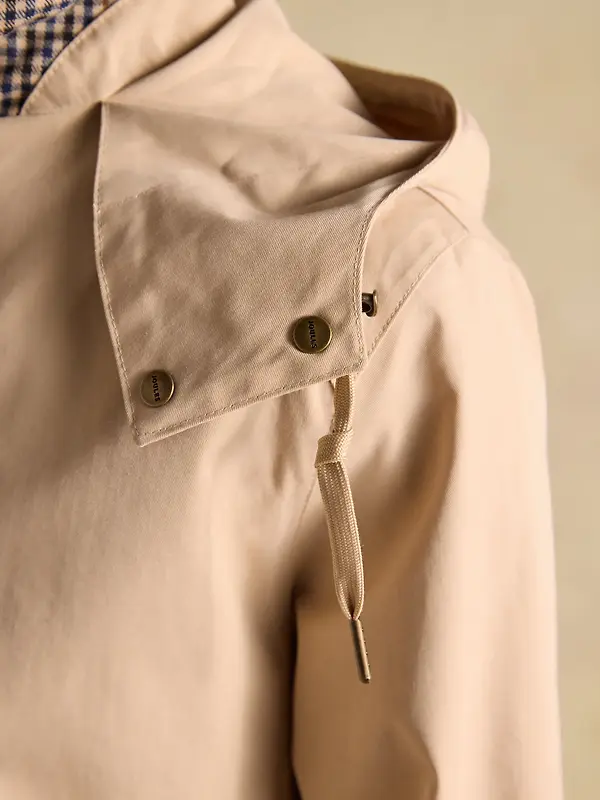 Joules Women's Rainmore Waterproof Button Through Raincoat - Tan Brown Image 11