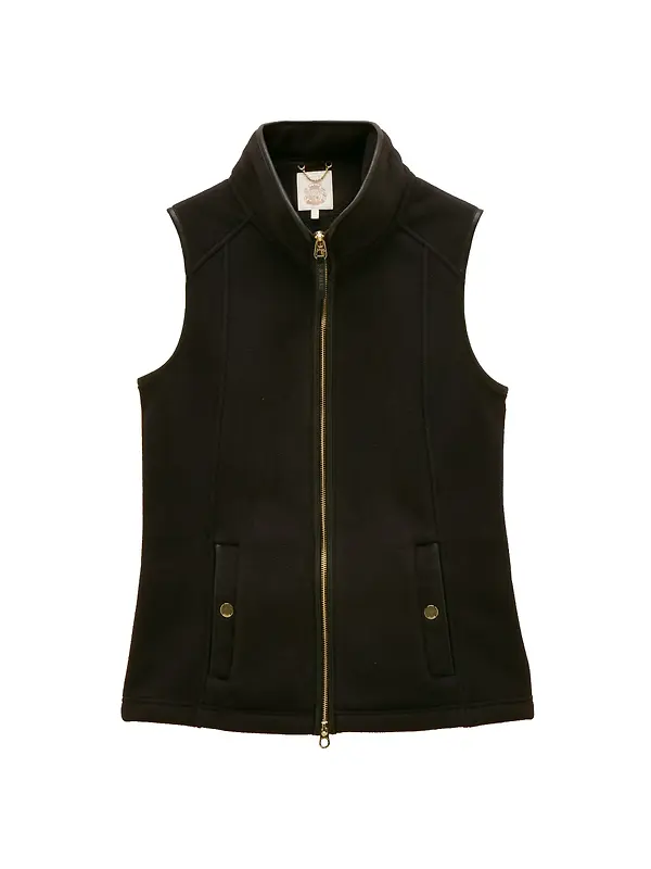 Joules Women's Heritage Regular Polar Fleece Gilet - Black Image 1