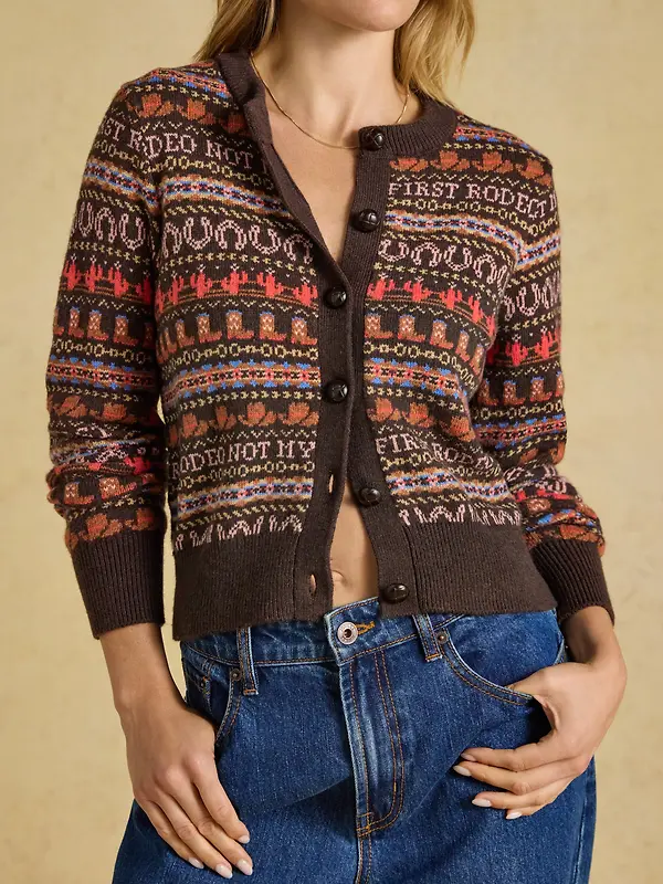 Joules Women's Rodeo Cardigan - Chocolate Brown Image 6