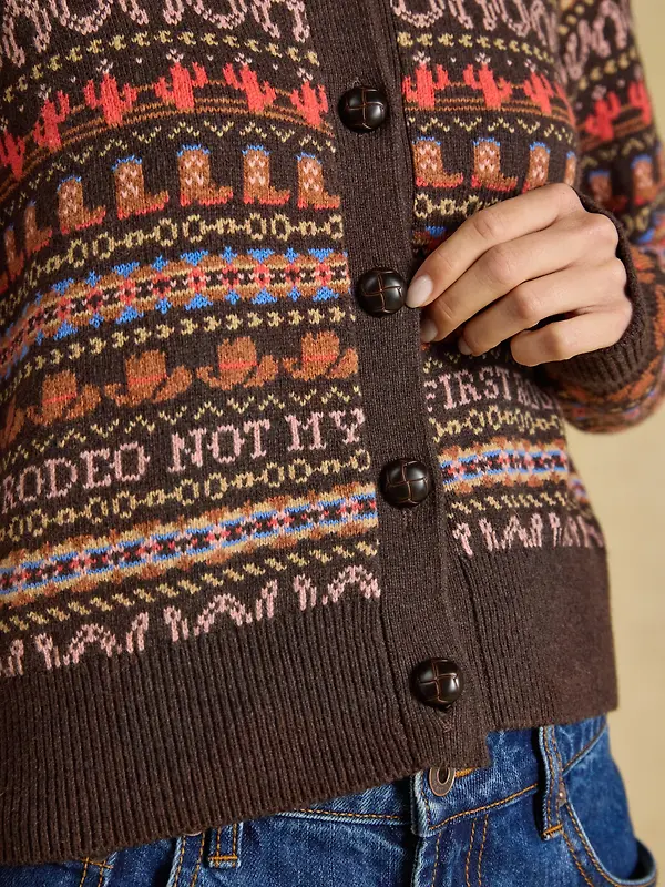 Joules Women's Rodeo Cardigan - Chocolate Brown Image 8