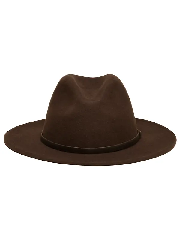 Joules Women's Wool Fedora Hat - Chocolate Brown Image 1