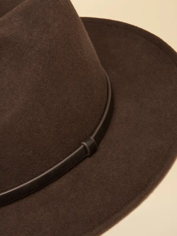 Joules Women's Wool Fedora Hat - Chocolate Brown Image 7