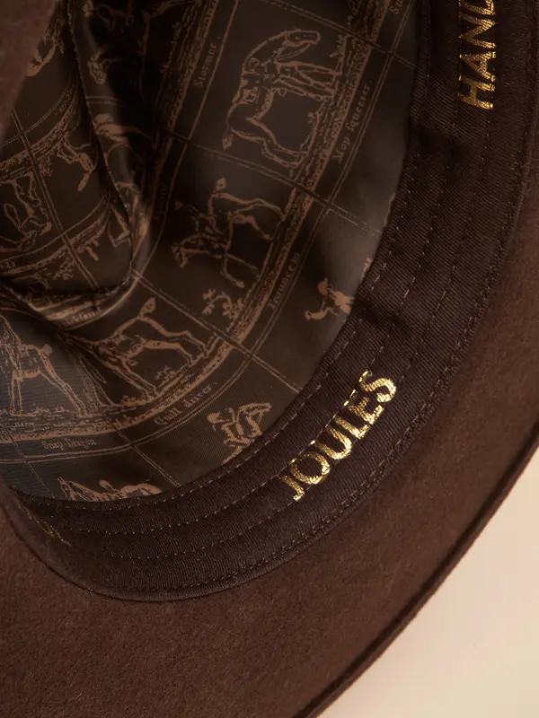 Joules Women's Wool Fedora Hat - Chocolate Brown Image 8