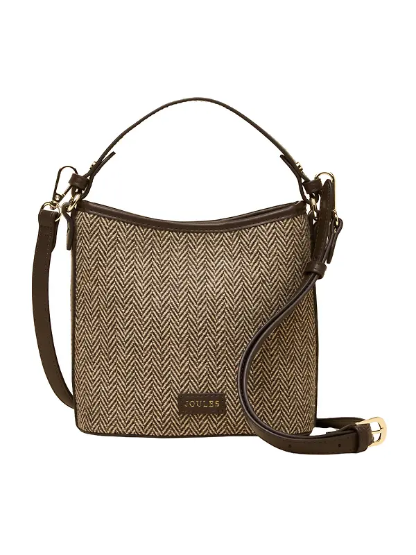 Joules Women's Bucket Bag - Neutral Herringbone Image 1