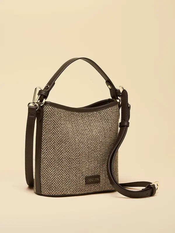 Joules Women's Bucket Bag - Neutral Herringbone Image 5