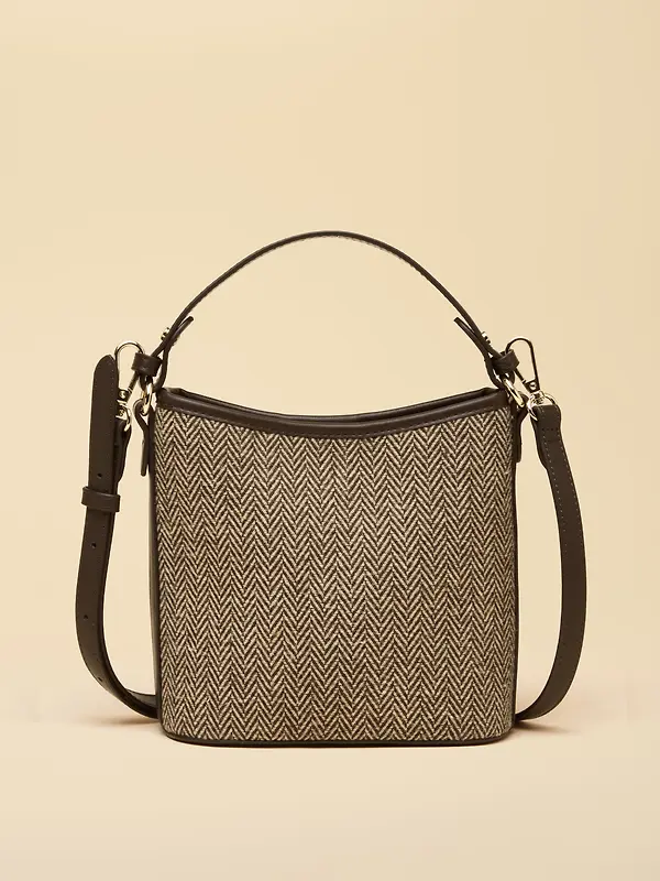 Joules Women's Bucket Bag - Neutral Herringbone Image 6