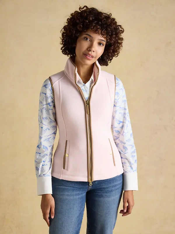 Joules Women's Heritage Regular Fleece Gilet - Light Pink Image 2