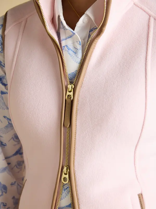 Joules Women's Heritage Regular Fleece Gilet - Light Pink Image 5
