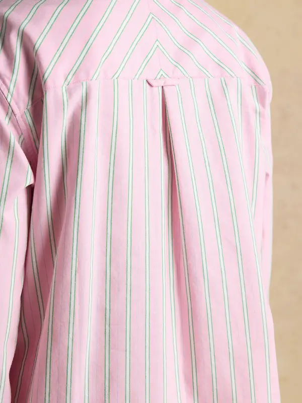 Joules Women's Boyfriend Fit Oxford Shirt - Pink Striped Image 10