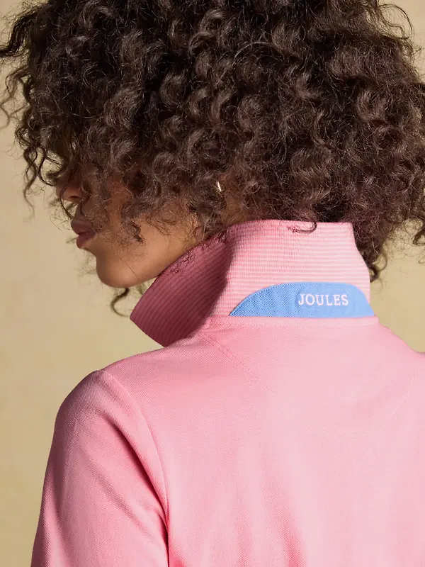 Joules Women's Woody Cotton Pique Short Sleeve Polo Shirt - Pink Image 5