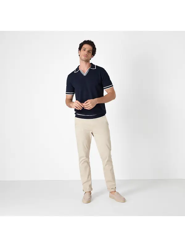Oliver Sweeney Men's Garras Knitted Riviera Polo Shirt - Navy Image 7