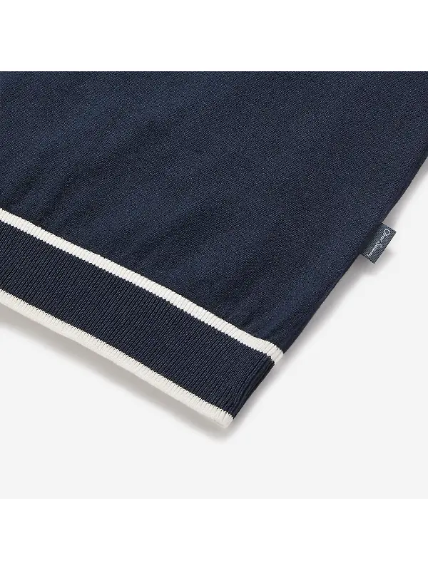 Oliver Sweeney Men's Garras Knitted Riviera Polo Shirt - Navy Image 4