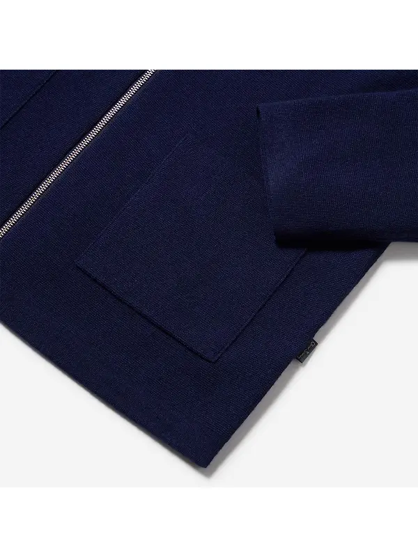 Oliver Sweeney Men's Garstang Knitted Merino Wool Blend Jacket - Navy Image 9