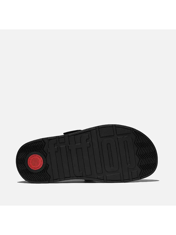 FitFlop Women's GEN-FF Buckle Two-Bar Leather Slides - All Black Image 6