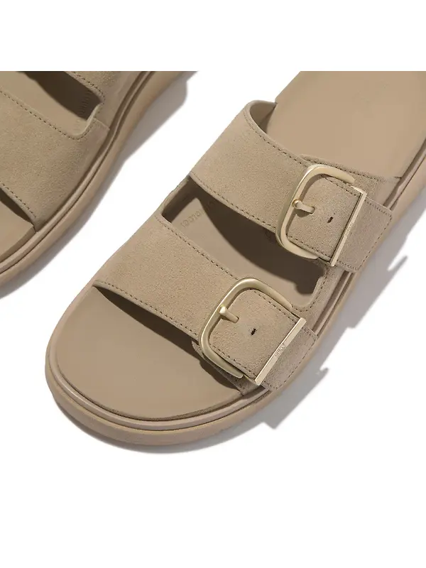 FitFlop Women's GEN-FF Buckle Two-Bar Suede Slides - Cappuccino Image 4