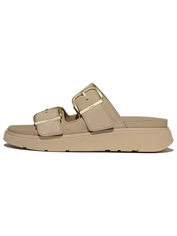FitFlop Women's GEN-FF Buckle Two-Bar Suede Slides - Cappuccino Image 8