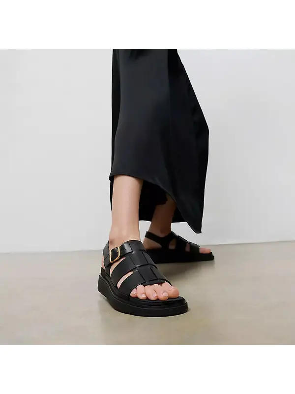 FitFlop Women's GEN-FF Leather Fisherman Sandals - Black Image 2