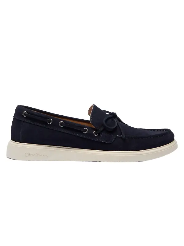 Oliver Sweeney Men's Girona Calf Suede Boat Shoes - Navy Image 1