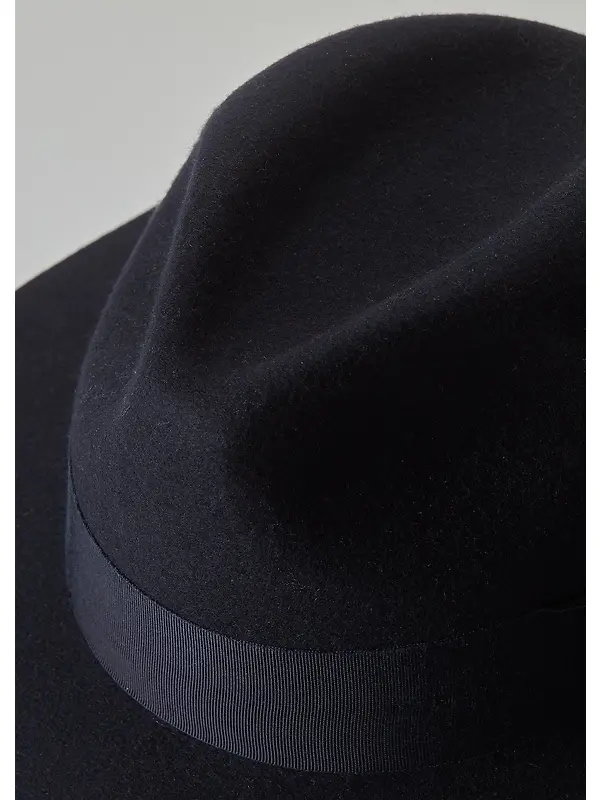 Holland Cooper Trilby Hat Spot Feather - Ink Navy Image 8