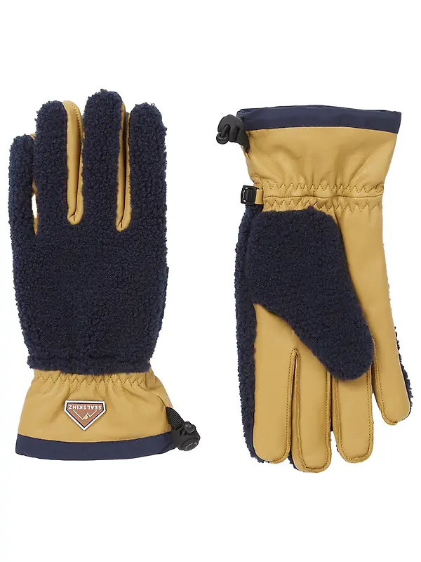 Sealskinz Garvestone Waterproof Sherpa Fleece Hiking Gloves - Navy Image 1