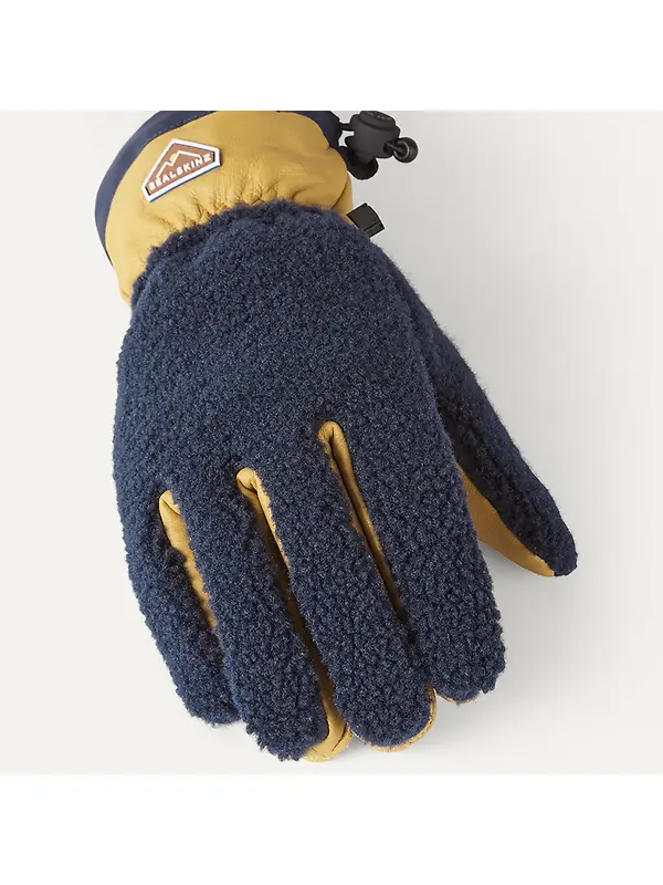 Sealskinz Garvestone Waterproof Sherpa Fleece Hiking Gloves - Navy Image 2