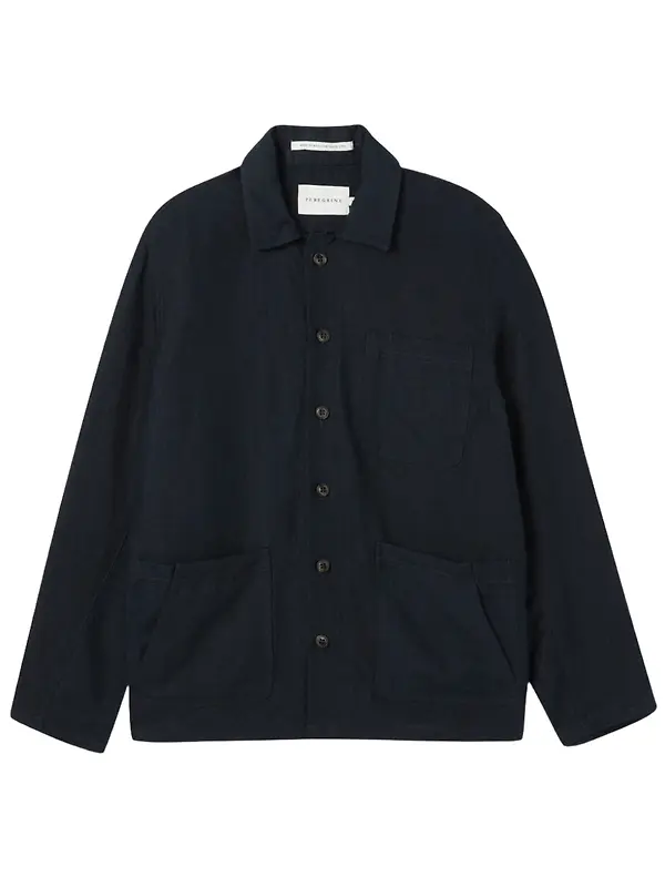 Peregrine Men's Grange Shacket - Navy Image 1